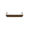 Cesta de plástico café rectangular con perlas en las orillas de 31x21x11cm - Image 4
