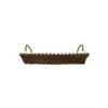 Cesta de plástico café cuadrada con perlas en las orillas de 26x1x11cm - Image 4