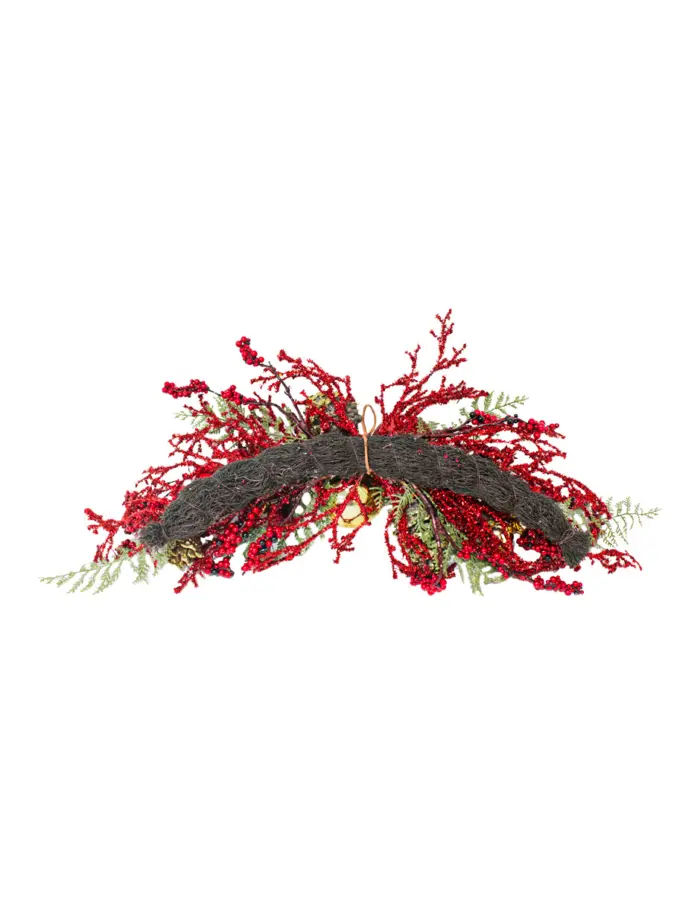 Swag con esferas rojas y doradas de 76cm - Image 3
