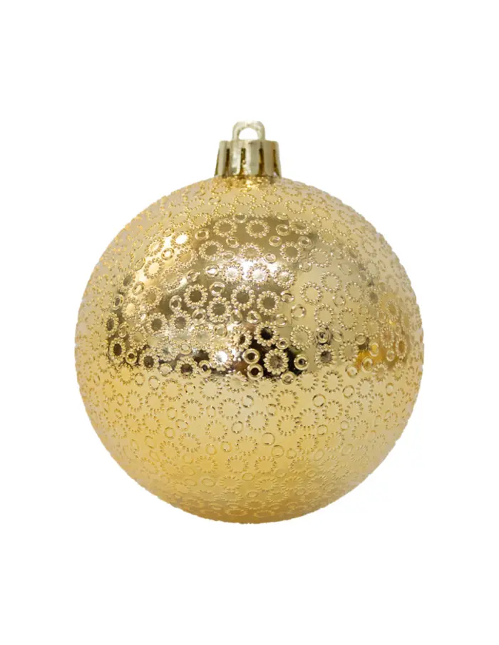 Set con esferas navideñas doradas de 8cm (Incluye 80 pzs) - Image 4