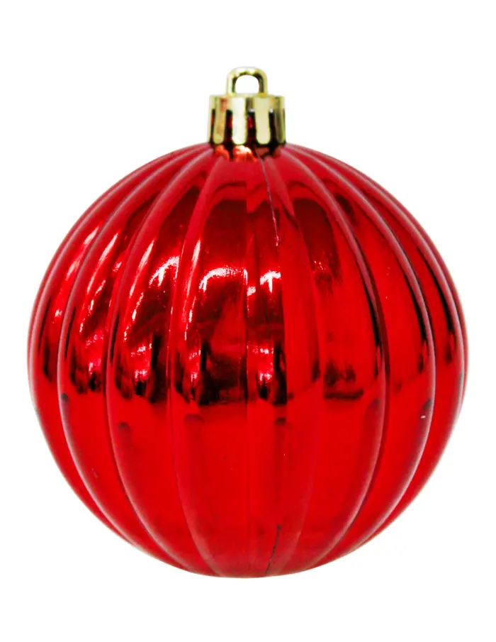 Set con esferas navideñas rojas de 8cm (Incluye 80 pzs) - Image 3