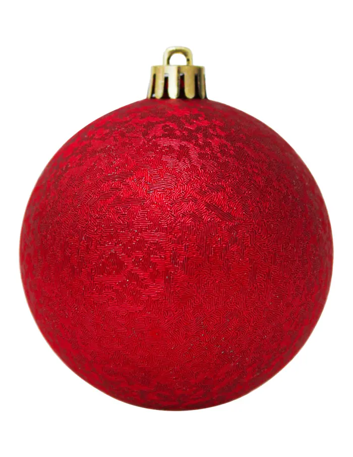 Set con esferas navideñas rojas de 8cm (Incluye 80 pzs) - Image 5