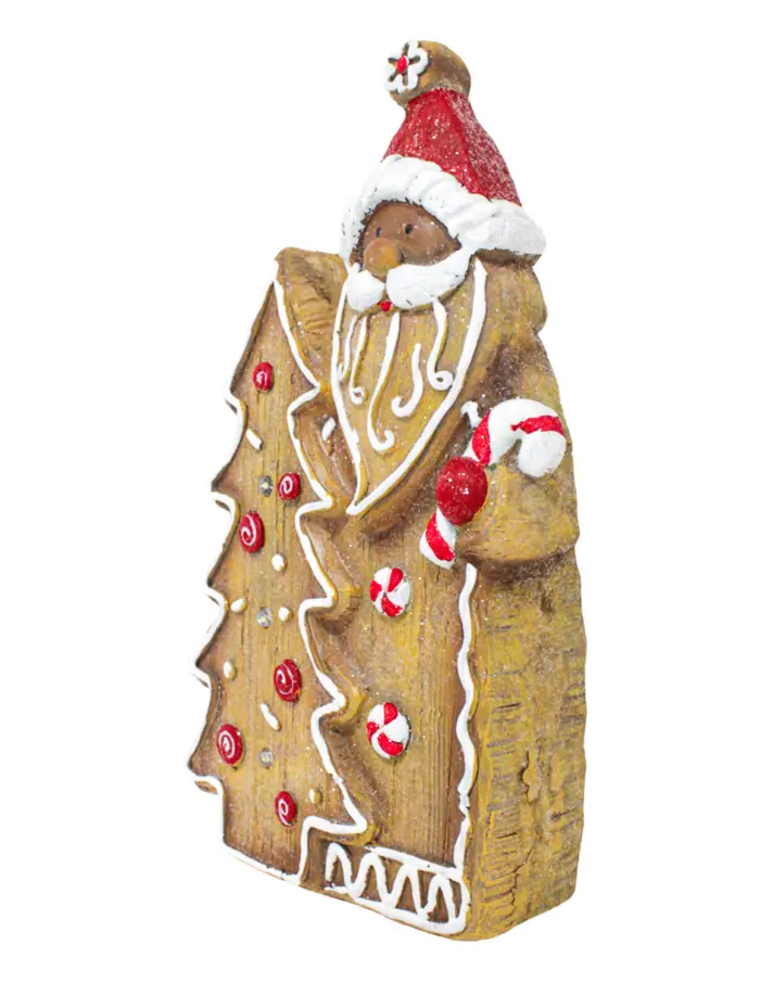 Santa con arbol de jengibre (usa pilas AAA no incluidas) de 23.5x9x39.5cm  - Image 2