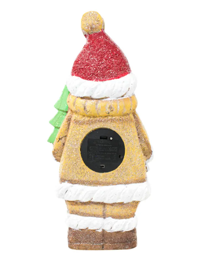 Santa de jengibre con arbol y luz led (usa baterías AAA no incluidas) de 20x10.5x40cm - Image 4