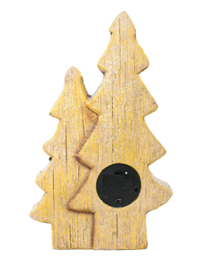 Santa con árboles de jengibre con luz led (usa baterías AAA no incluidas) de 24x10x39cm - Image 4