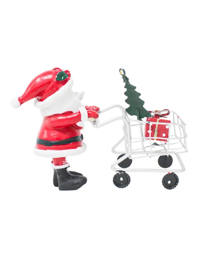 Santa con carrito de supermercado de 5x13.5x11.5cm - Image 4
