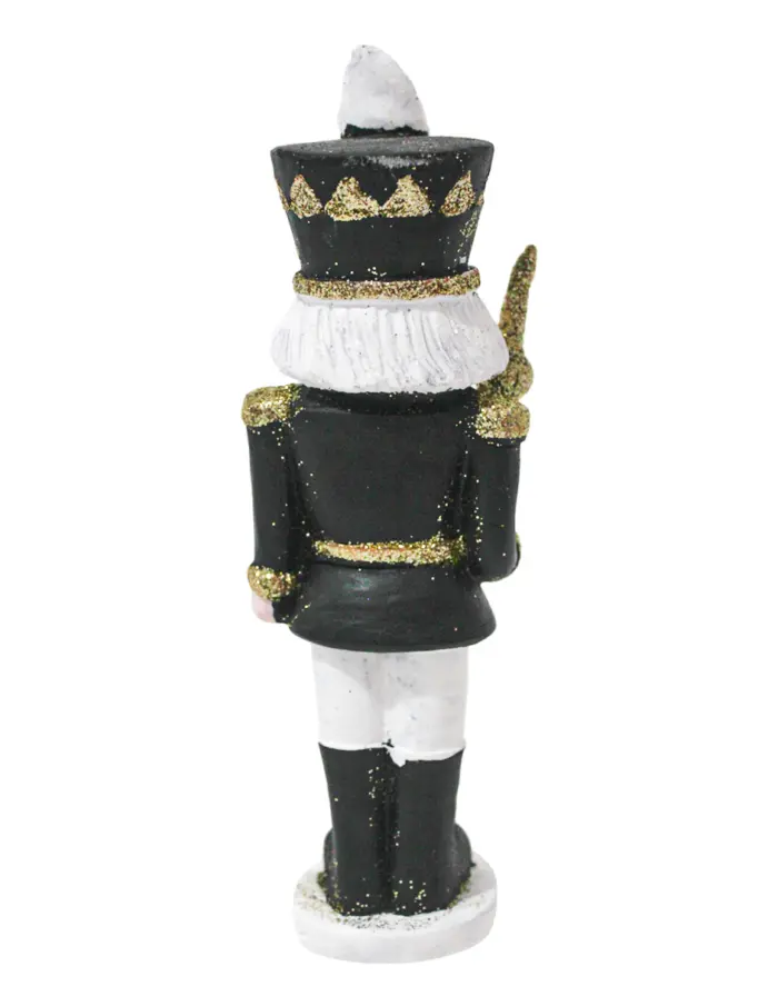 Cascanueces negro con cetro dorado diamantado de 6x4.5x17.5cm - Image 4