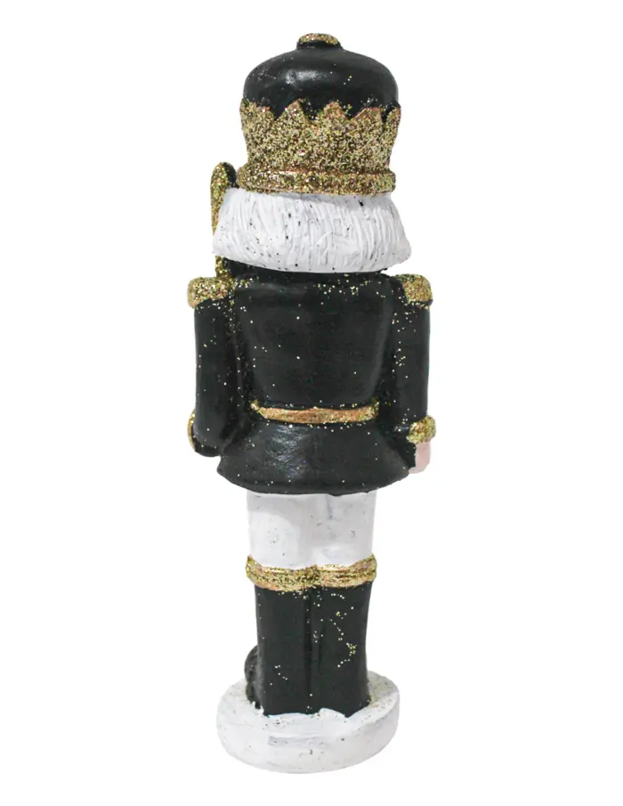 Cascanueces negro con espada dorada diamantada de 6x4.5x17.5cm - Image 4