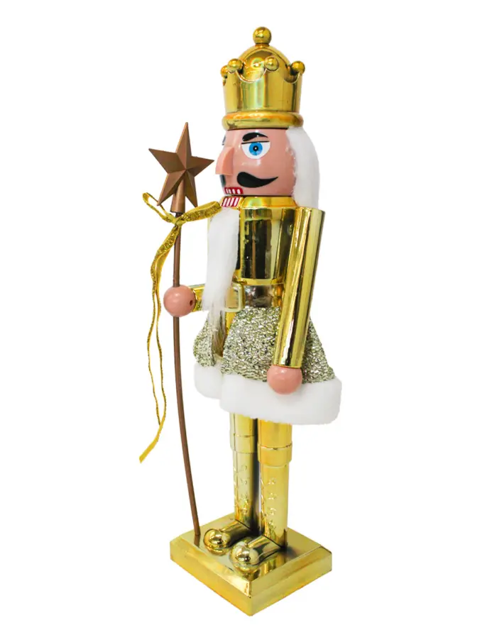 Rey Cascanueces dorado de 12x9x40cm - Image 2