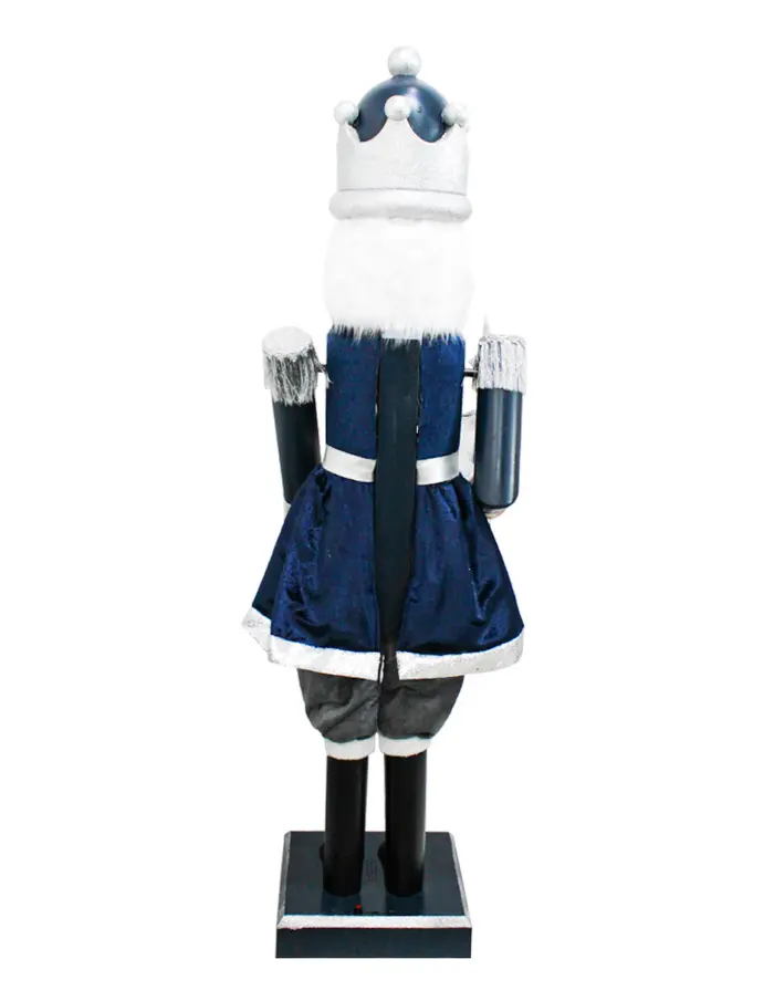Cascanueces plástico azul marino con plata con movimiento y música (incluye adaptador)1.60mts - Image 3