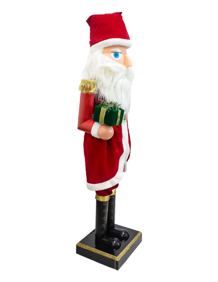 Cascanueces plegable de plástico con traje de santa y regalo con movimiento y música (incluye adaptador)1.60mts - Image 2