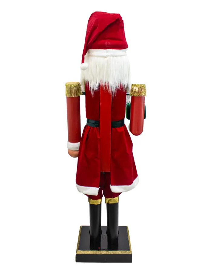 Cascanueces plegable de plástico con traje de santa y regalo con movimiento y música (incluye adaptador)1.60mts - Image 4