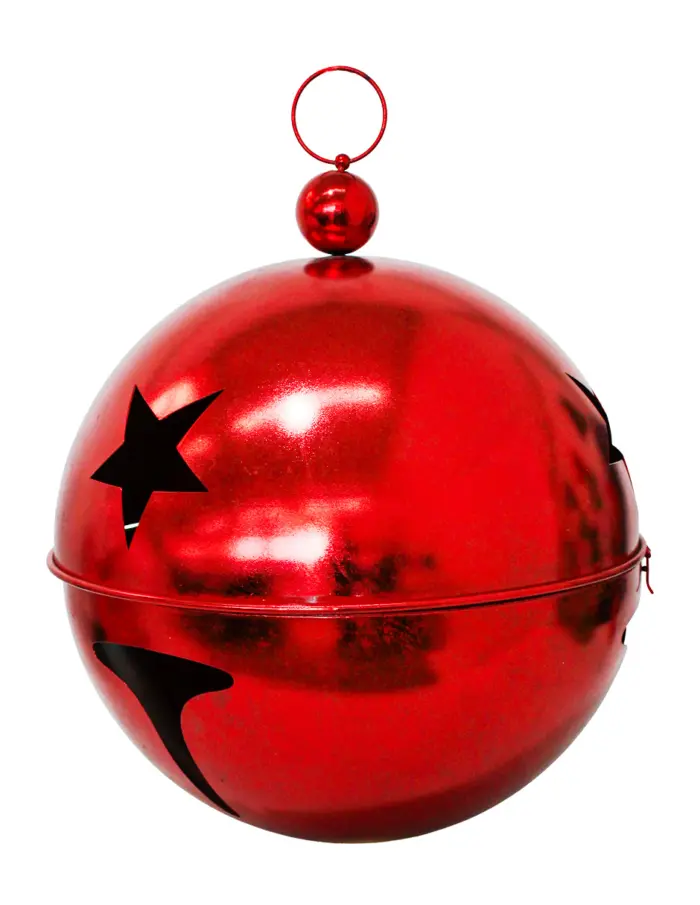 Juego de 3 cascabeles rojo brillante de 62x62x78-69/51.5x51.5x64.5-57.5/41.7x41.7x53.5-47cm - Image 2