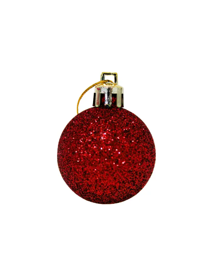 Set con 50 esferas rojas brillantes con vino diamantadas de 8cm/4cm - Image 7