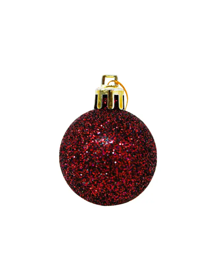 Set con 50 esferas rojas brillantes con vino diamantadas de 8cm/4cm - Image 9