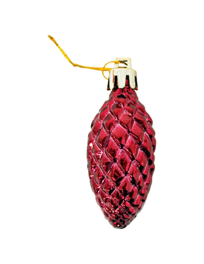 Set con 50 esferas rojas brillantes con vino diamantadas de 8cm/4cm - Image 12
