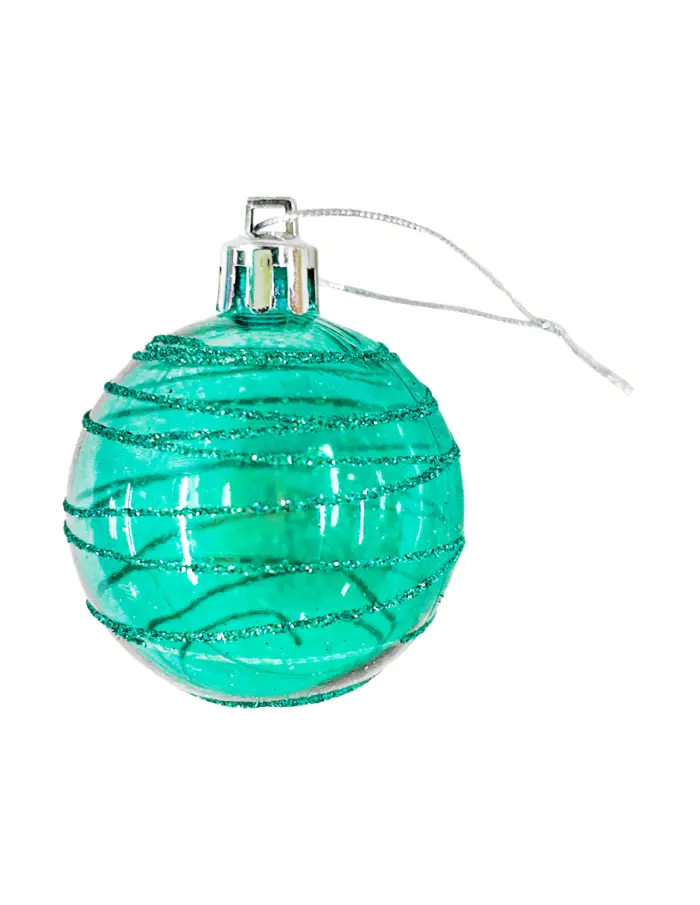 Juego de 24 esferas aqua diamantado de 5cm - Image 7