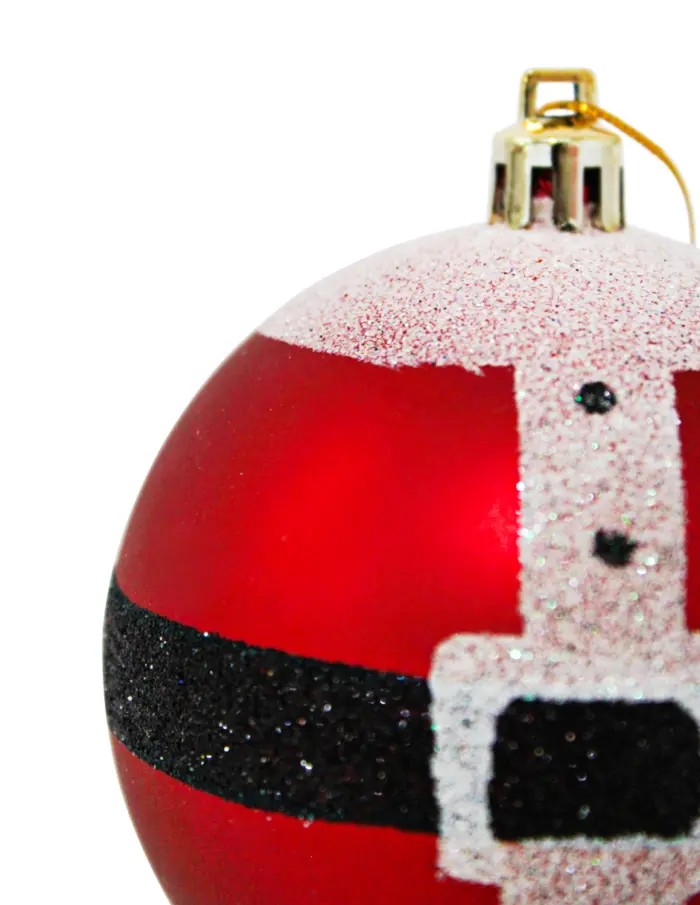 Esfera diseño traje de santa de 8cm - Image 2