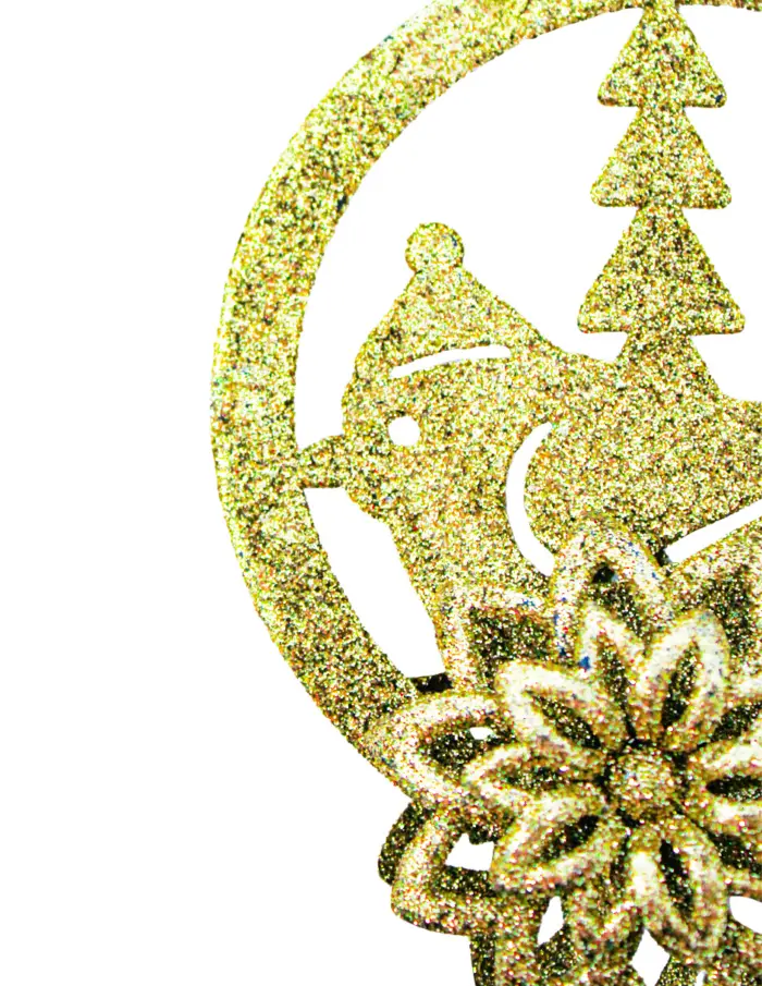 Colgante diseño árbol dorado diamantado de 10cm - Image 2