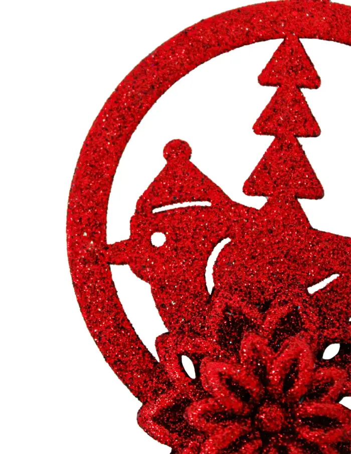 Colgante diseño árbol rojo diamantado de 10cm - Image 2