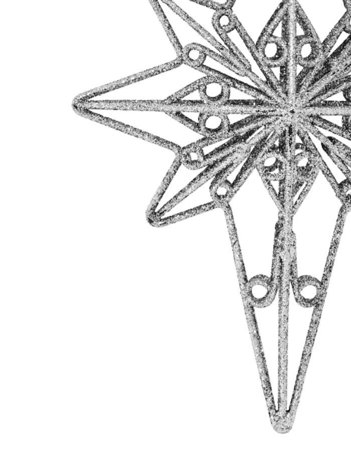 Colgante diseñó estrella plateada de 16x22cm - Image 2