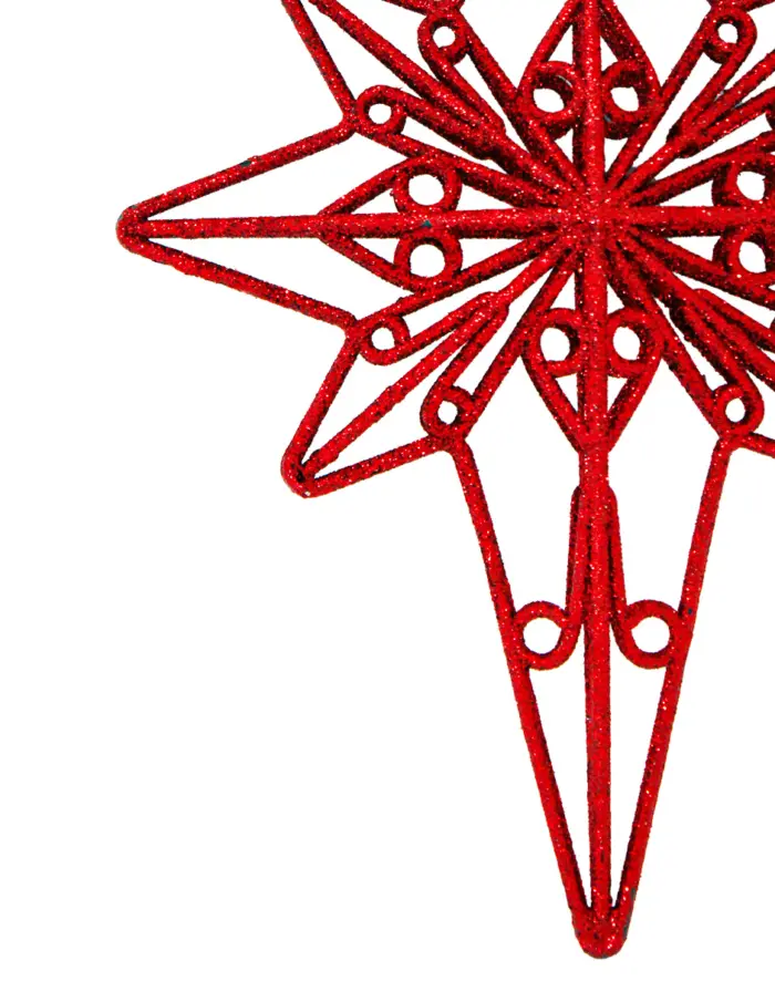 Colgante diseñó estrella roja de 16x22cm - Image 2