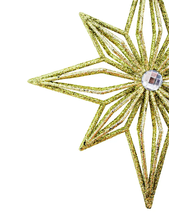 Colgante diseño estrella dorada de 16cm - Image 2