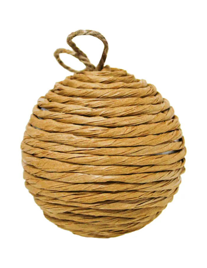 Juego de 2 esferas de papel plisado natural de 8cm - Image 2