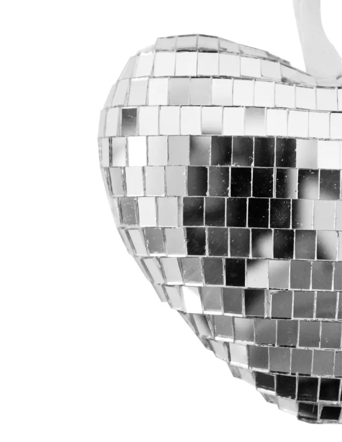 Corazón diseño disco balls de 10x11cm - Image 2