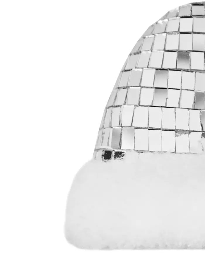 Gorro navideño diseño disco ball de 7x10cm - Image 2