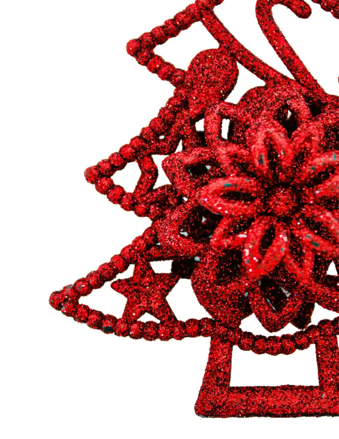 Colgante diseño árbol rojo diamantado de 10x16cm - Image 2