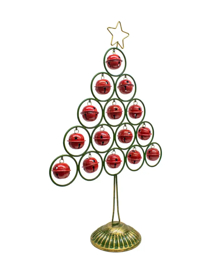 Árbol verde con cascabeles rojos - Image 2