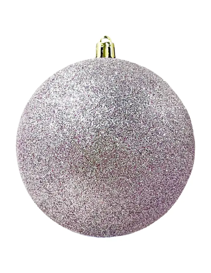 Display de 56 esferas de plástico lila brilloso, mate y lisos con estrella de árbol - Image 16
