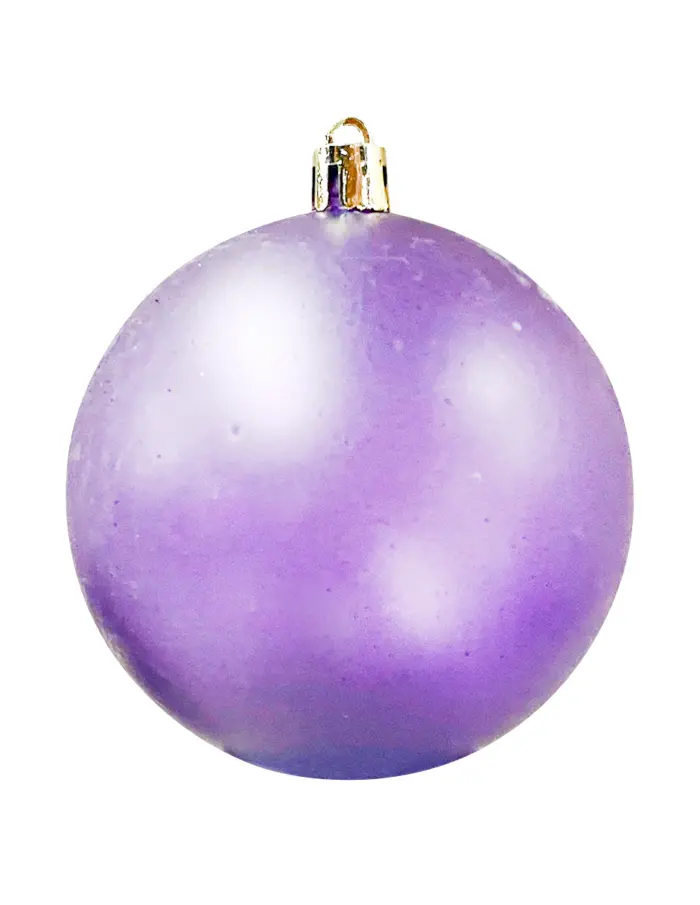 Display de 56 esferas de plástico morado brilloso, mate y lisos con estrella de árbol - Image 3