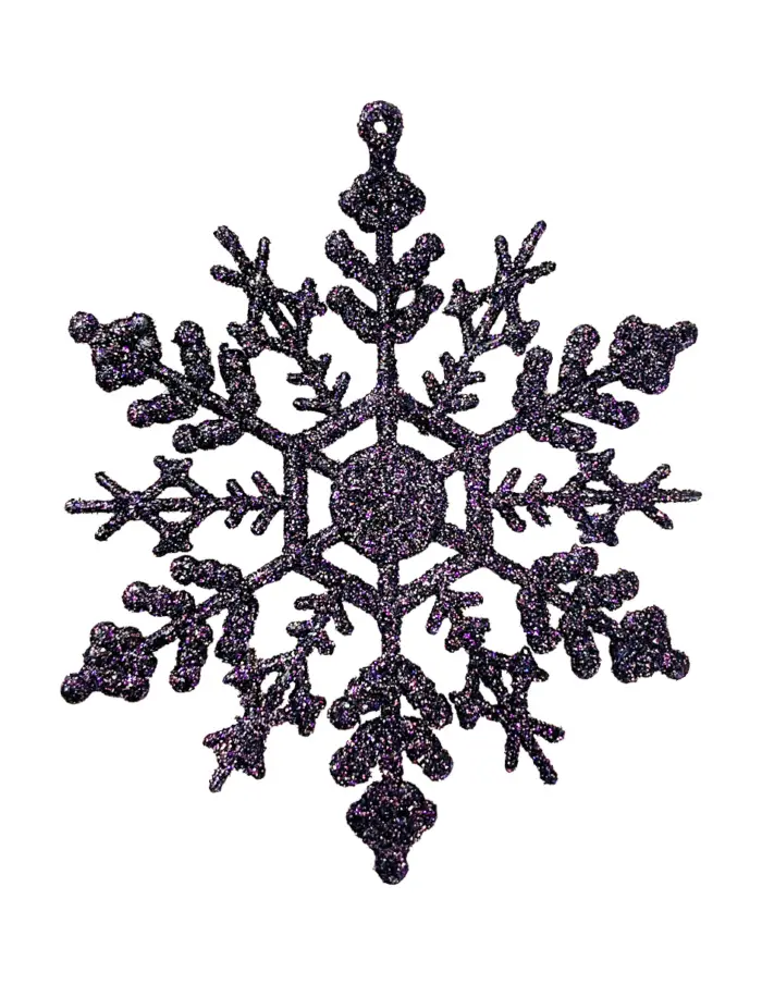 Display de 56 esferas de plástico morado brilloso, mate y lisos con estrella de árbol - Image 13