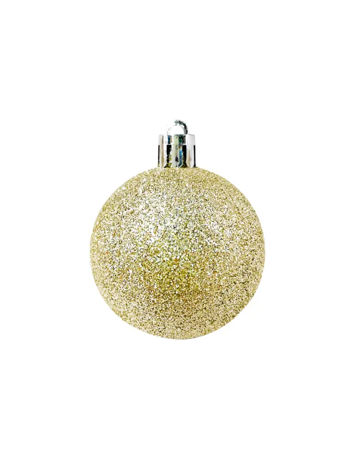 Display de 56 esferas de plástico dorado mate y diamantado con punta de árbol - Image 8