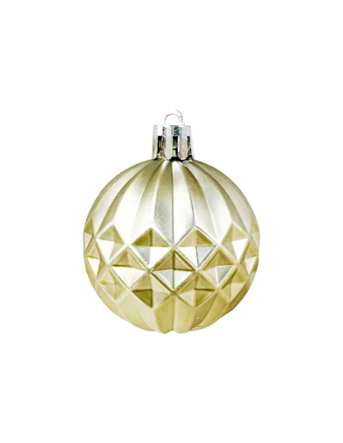 Display de 56 esferas de plástico dorado mate y diamantado con punta de árbol - Image 9