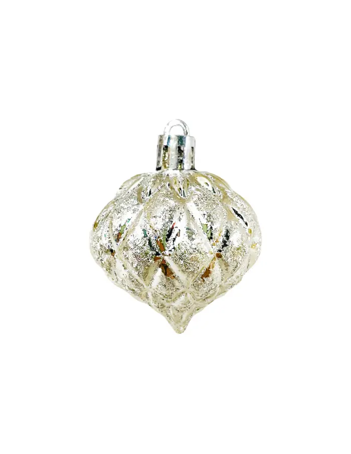 Display de 56 esferas de plástico dorado mate y diamantado con punta de árbol - Image 10
