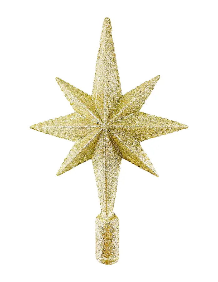Display de 56 esferas de plástico dorado mate y diamantado con punta de árbol - Image 11