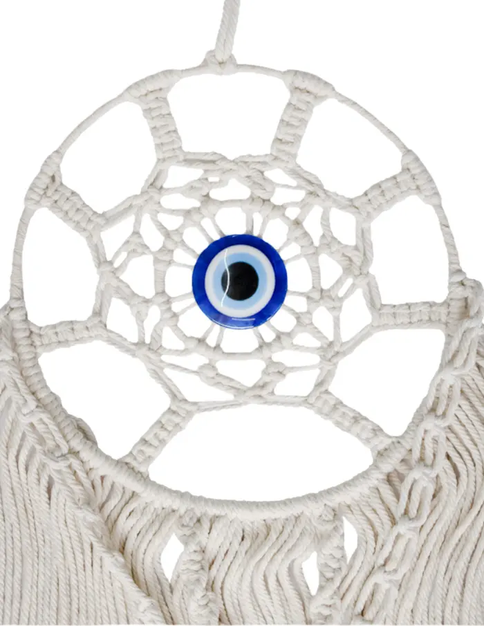 Colgante de pared de macrame diseño atrapa sueños de 23x1x85cm - Image 3