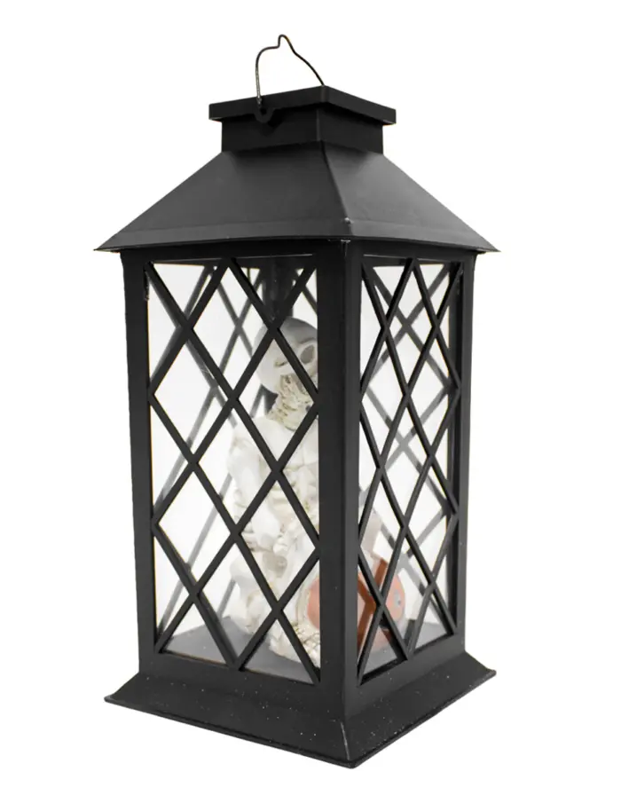 Linterna de plastico con esqueleto y luz (usa baterias AAA) de 14x14x34cm - Image 2