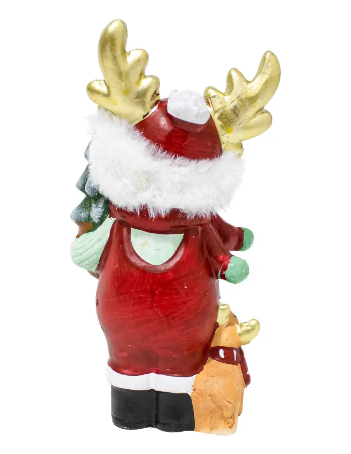 Niño de cerámica con árbol y ciervo de 12x9x23.7cm - Image 3