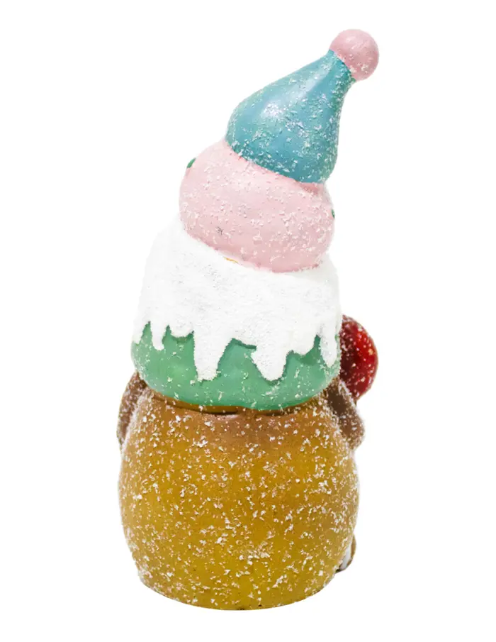 Gnomo de jengibre con paleta y luz led de 11x11x23cm - Image 3