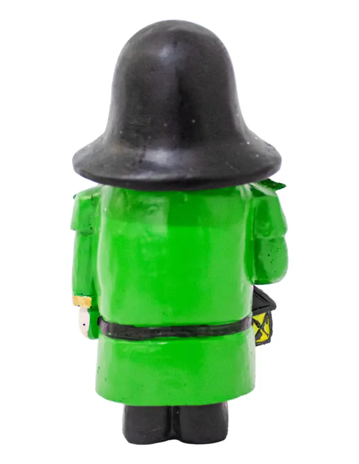 Gnomo con traje verde y linterna de 10.5x7x16cm - Image 4