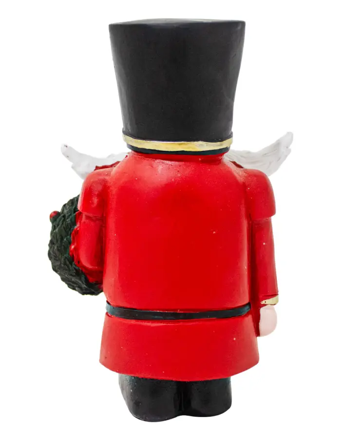 Gnomo con traje rojo y corona de 10.5x7x16cm - Image 4