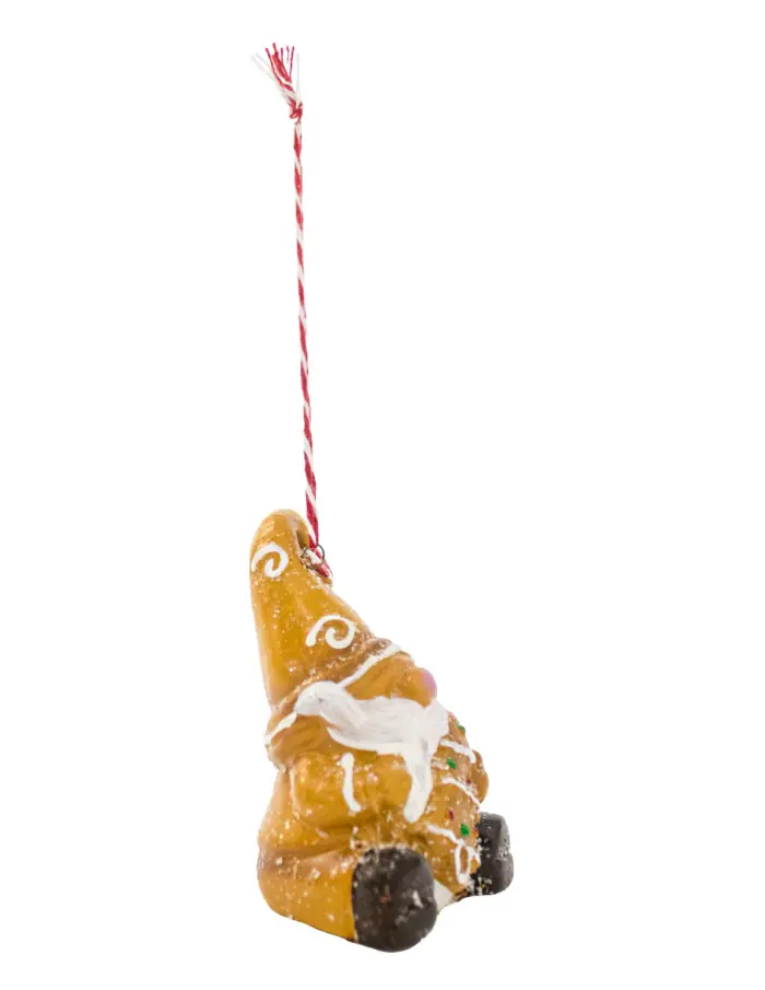 Gnomo colgante de jengibre con pino navideño de 5.5x5.5x8.5cm - Image 2