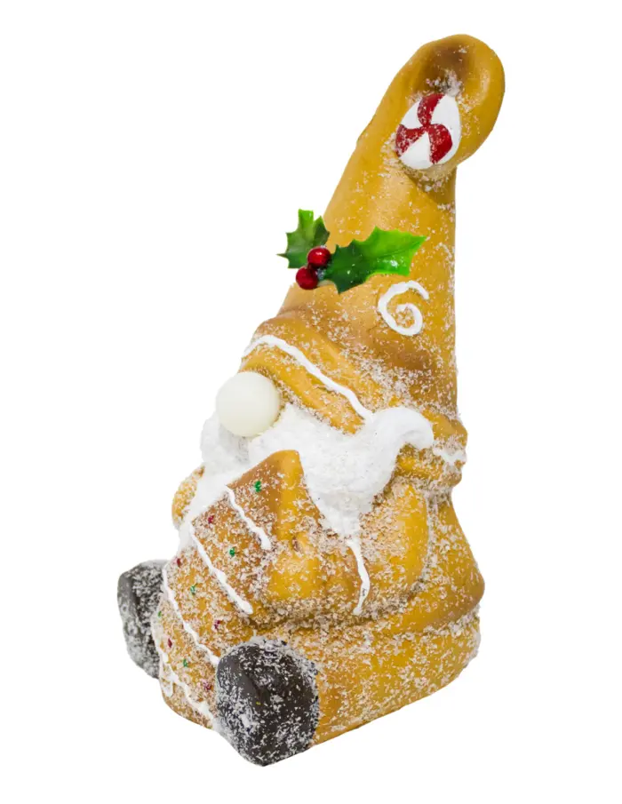 Gnomo de jengibre con pino navideño de 13x13.5x23.5cm - Image 2