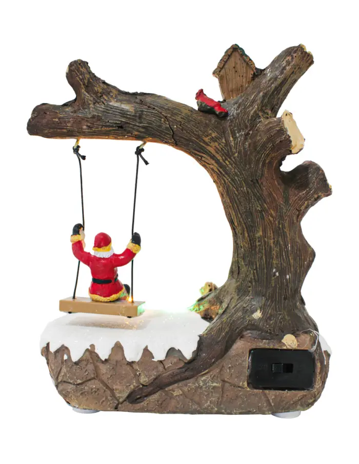 Santa en columpio con luz y sonido usa pilas AA (no incluidas) de 15x8x18cm - Image 4