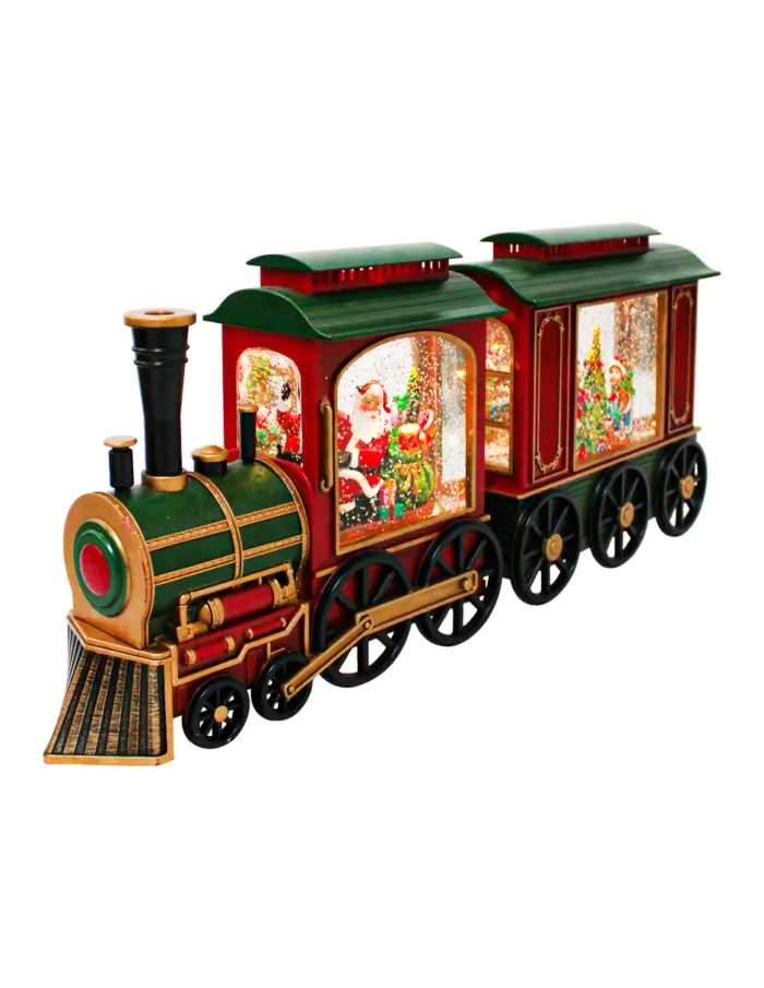 Tren con Santa y Árbol navideño con luz y movimiento (usa baterías 3AA no incluidas) de 48x9x19.8cm - Image 2