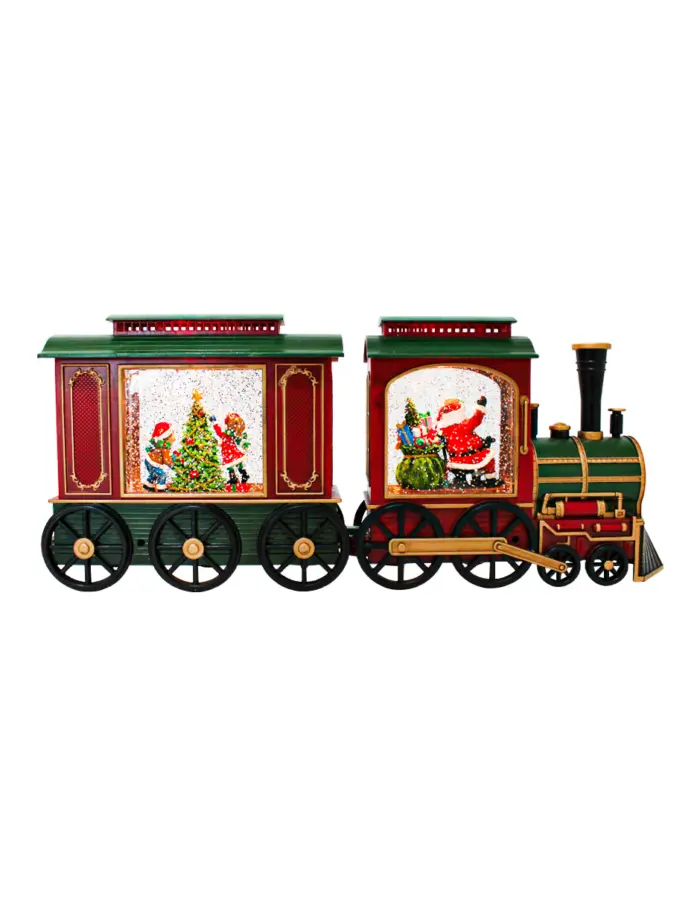 Tren con Santa y Árbol navideño con luz y movimiento (usa baterías 3AA no incluidas) de 48x9x19.8cm - Image 3